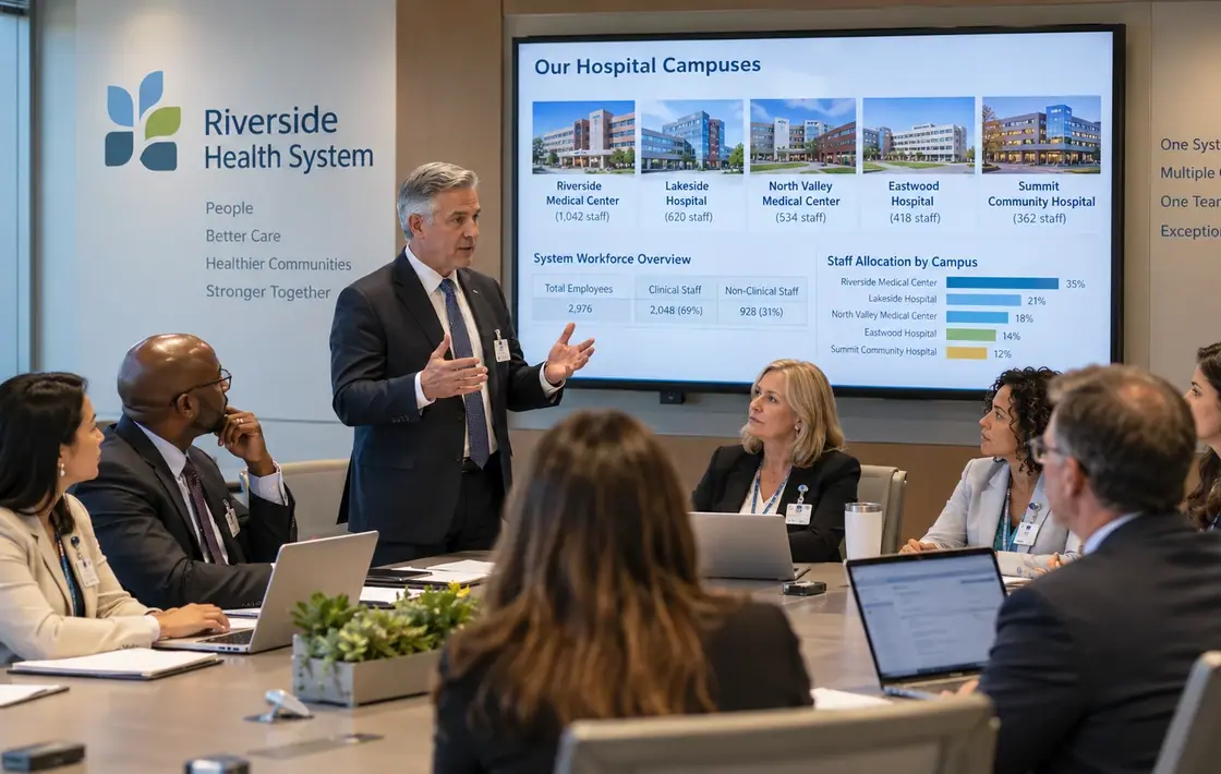Illustrative photograph: Enterprise HR Management for Hospitals & Multi-Campus Health Systems