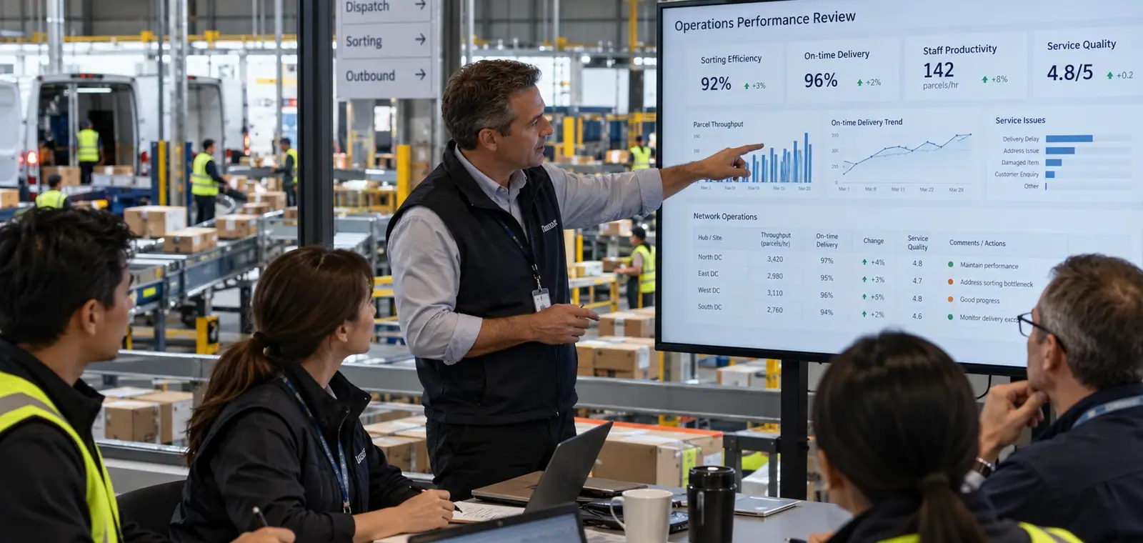 Illustrative photograph: Logistics Operations KPIs & Performance Governance