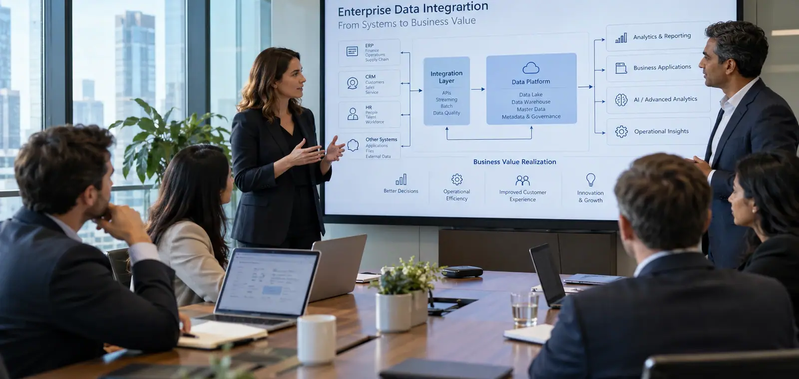Illustrative photograph: Enterprise Systems, Data Integration & Data Value